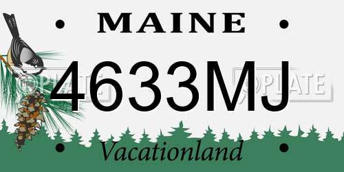 4633MJ Maine License Plate