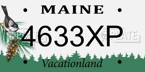 4633XP Maine License Plate