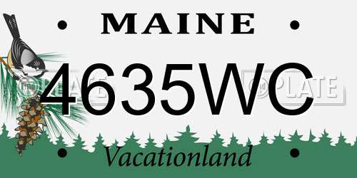 4635WC Maine License Plate
