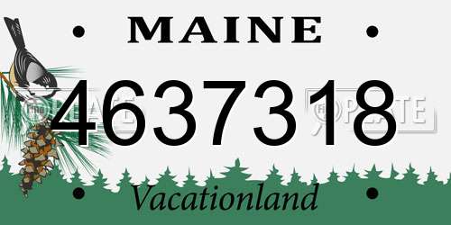 4637318 Maine License Plate