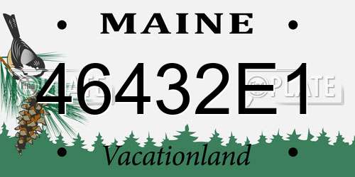 46432E1 Maine License Plate