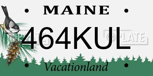 464KUL Maine License Plate