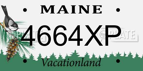 4664XP Maine License Plate