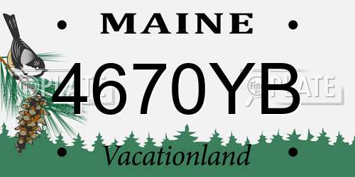 4670YB Maine License Plate