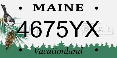 4675YX Maine License Plate