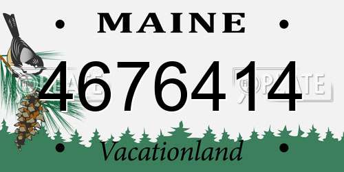 4676414 Maine License Plate