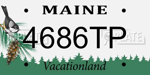 4686TP Maine License Plate