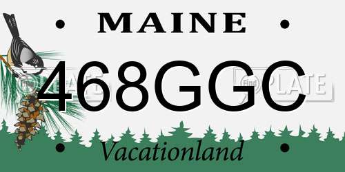 468GGC Maine License Plate