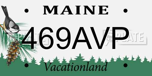 469AVP Maine License Plate