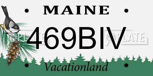 469BIV Maine License Plate
