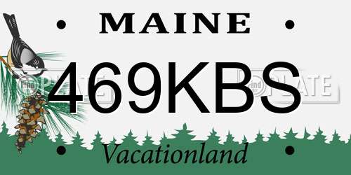469KBS Maine License Plate