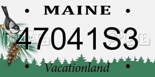 47041S3 Maine License Plate