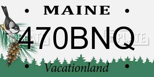 470BNQ Maine License Plate