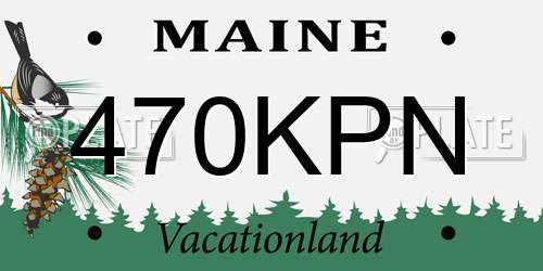 470KPN Maine License Plate
