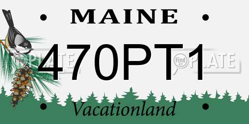 470PT1 Maine License Plate