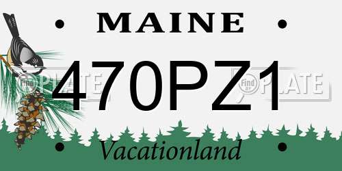 470PZ1 Maine License Plate