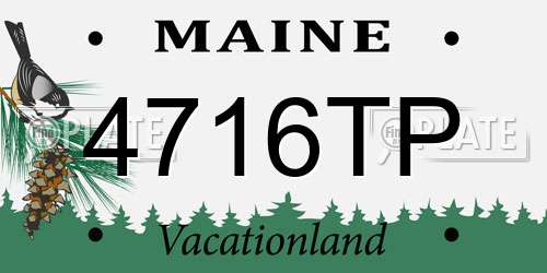 4716TP Maine License Plate
