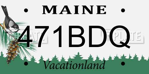 471BDQ Maine License Plate