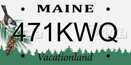 471KWQ Maine License Plate
