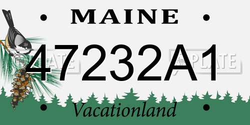 47232A1 Maine License Plate