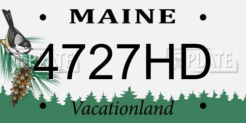 4727HD Maine License Plate