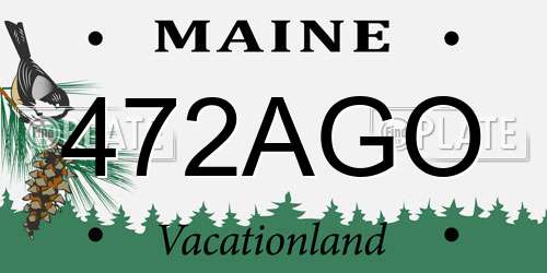 472AGO Maine License Plate