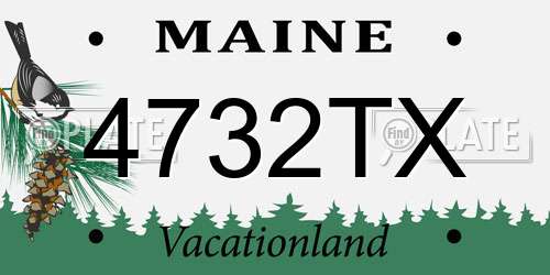 4732TX Maine License Plate