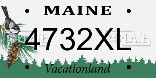 4732XL Maine License Plate