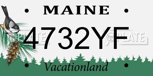 4732YF Maine License Plate