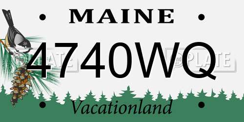 4740WQ Maine License Plate