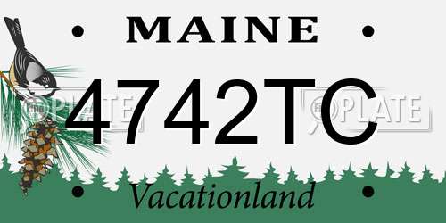 4742TC Maine License Plate