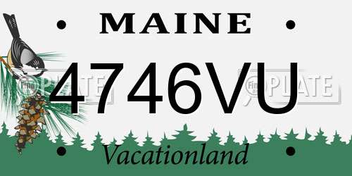 4746VU Maine License Plate