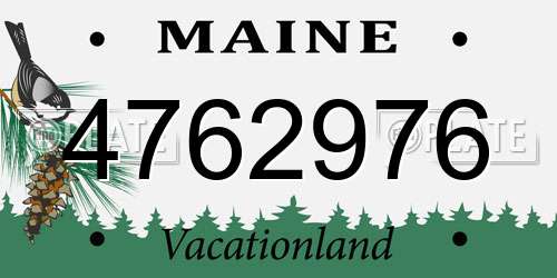 4762976 Maine License Plate