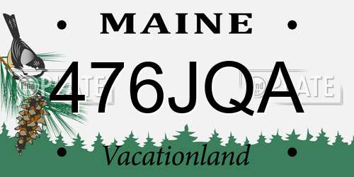 476JQA Maine License Plate