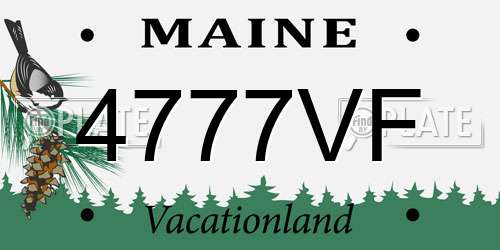 4777VF Maine License Plate