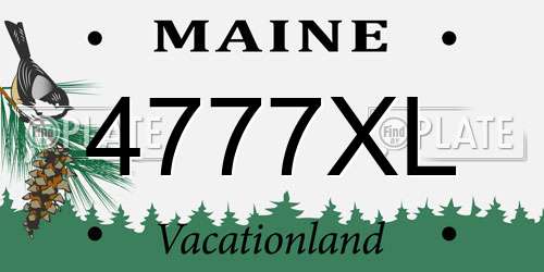 4777XL Maine License Plate