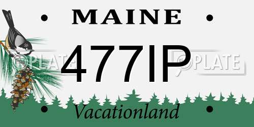 477IP Maine License Plate