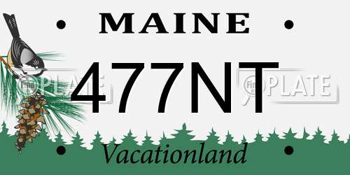 477NT Maine License Plate