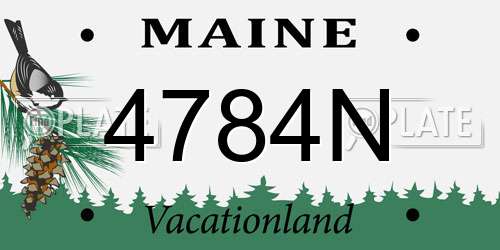 4784N Maine License Plate