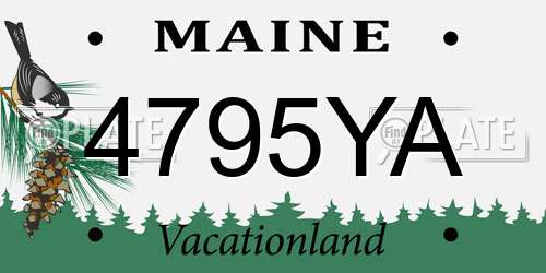 4795YA Maine License Plate