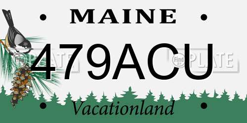 479ACU Maine License Plate