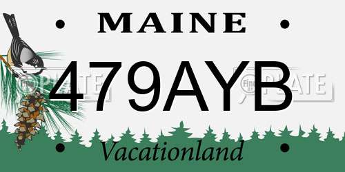 479AYB Maine License Plate