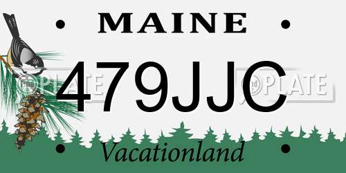 479JJC Maine License Plate