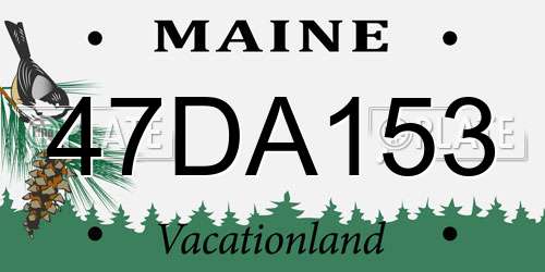47DA153 Maine License Plate