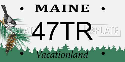 47TR Maine License Plate