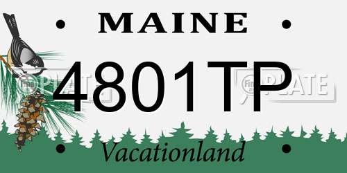 4801TP Maine License Plate