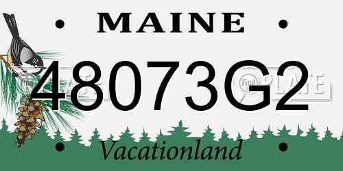 48073G2 Maine License Plate