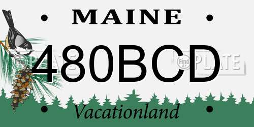 480BCD Maine License Plate
