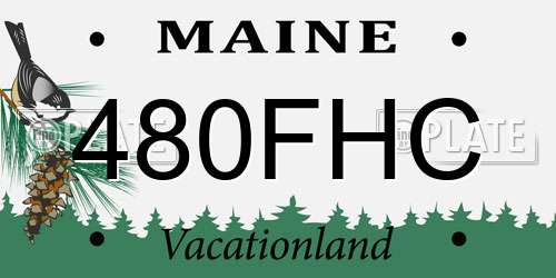 480FHC Maine License Plate