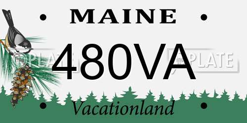 480VA Maine License Plate
